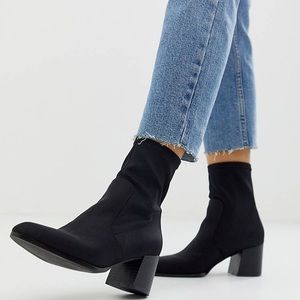 ASOS DESIGN Rosie neoprene sock boots in black